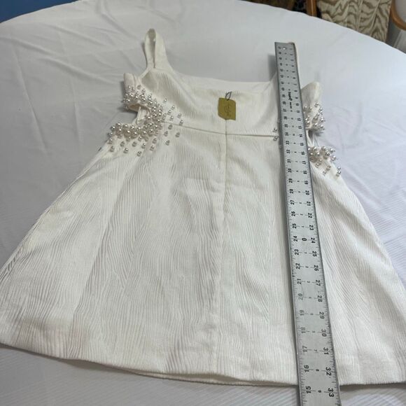 NWT Francesca’s Pearl Embellished Side Cutout Mini Sheath Dress Size Large New - Picture 10 of 10